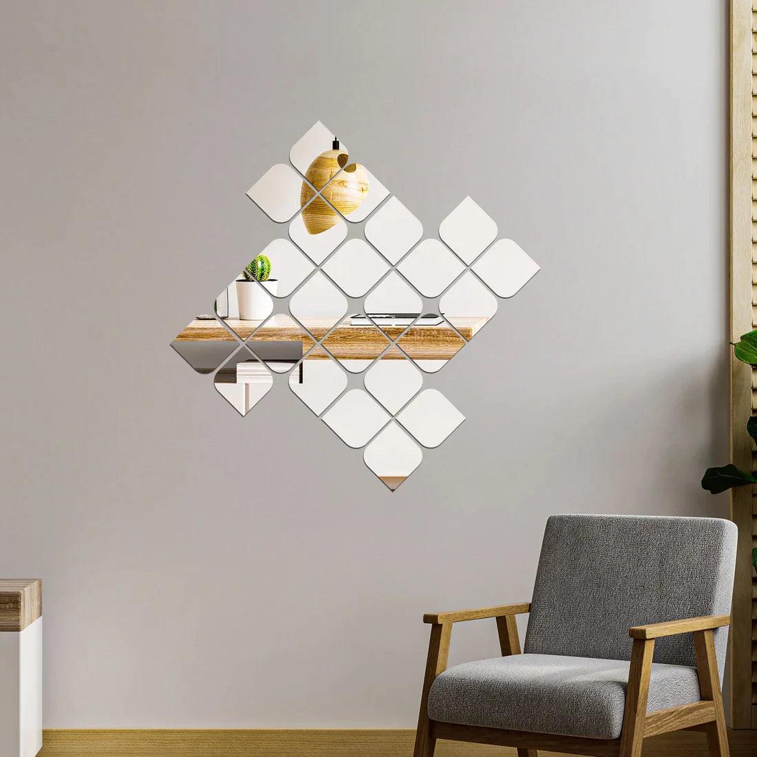 Acrylic Quadrilateral Mirror Wall Stickers - AuraDec