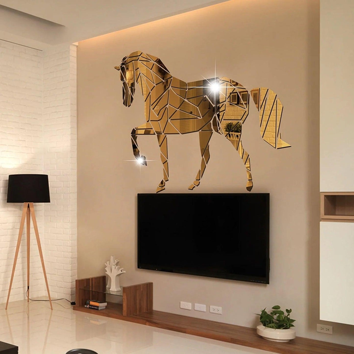 Large Acrylic Horse Mirror Wall Art - AuraDec