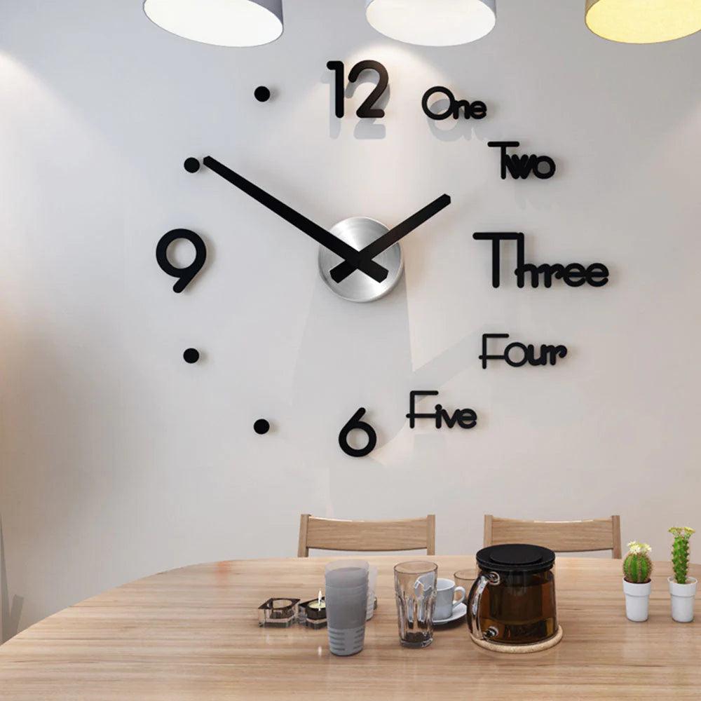 DIY Wall Clock Modern 3D Design - AuraDec