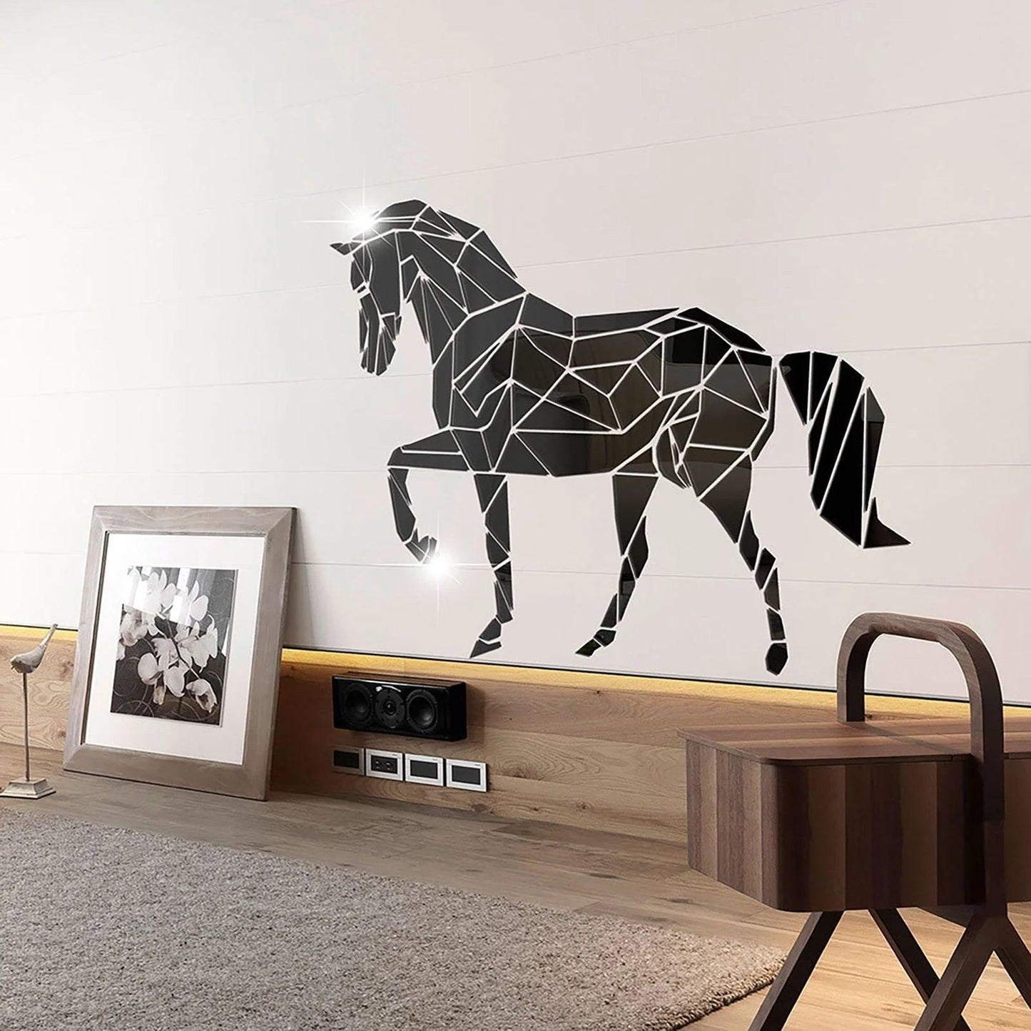 Large Acrylic Horse Mirror Wall Art - AuraDec