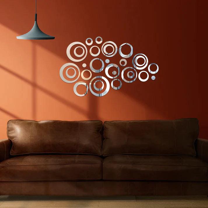 Acrylic Ring Mirror Wall Stickers - AuraDec