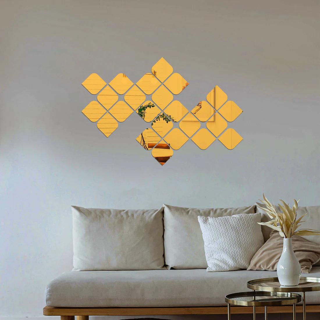 Acrylic Quadrilateral Mirror Wall Stickers - AuraDec