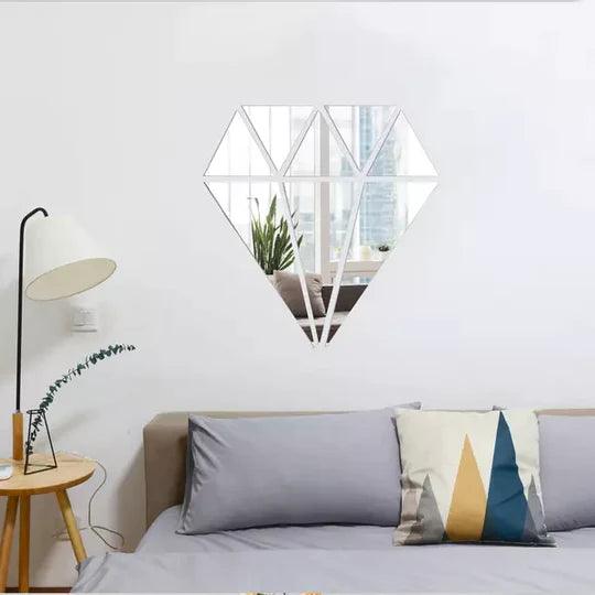 Acrylic Diamond Mirror Wall Stickers - AuraDec