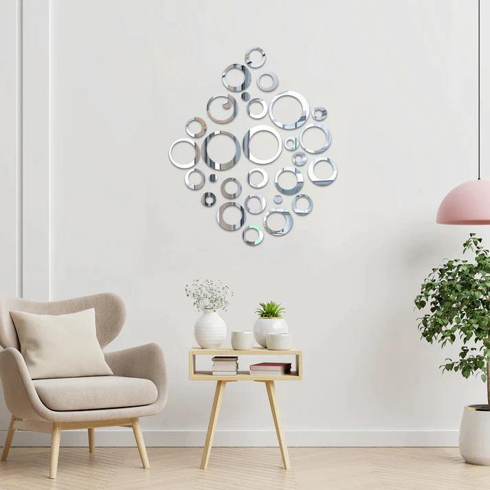 Acrylic Ring Mirror Wall Stickers - AuraDec