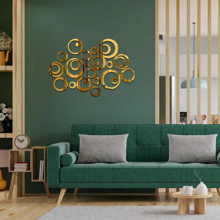 Acrylic Ring Mirror Wall Stickers - AuraDec