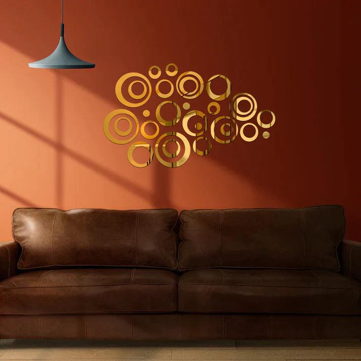 Acrylic Ring Mirror Wall Stickers - AuraDec